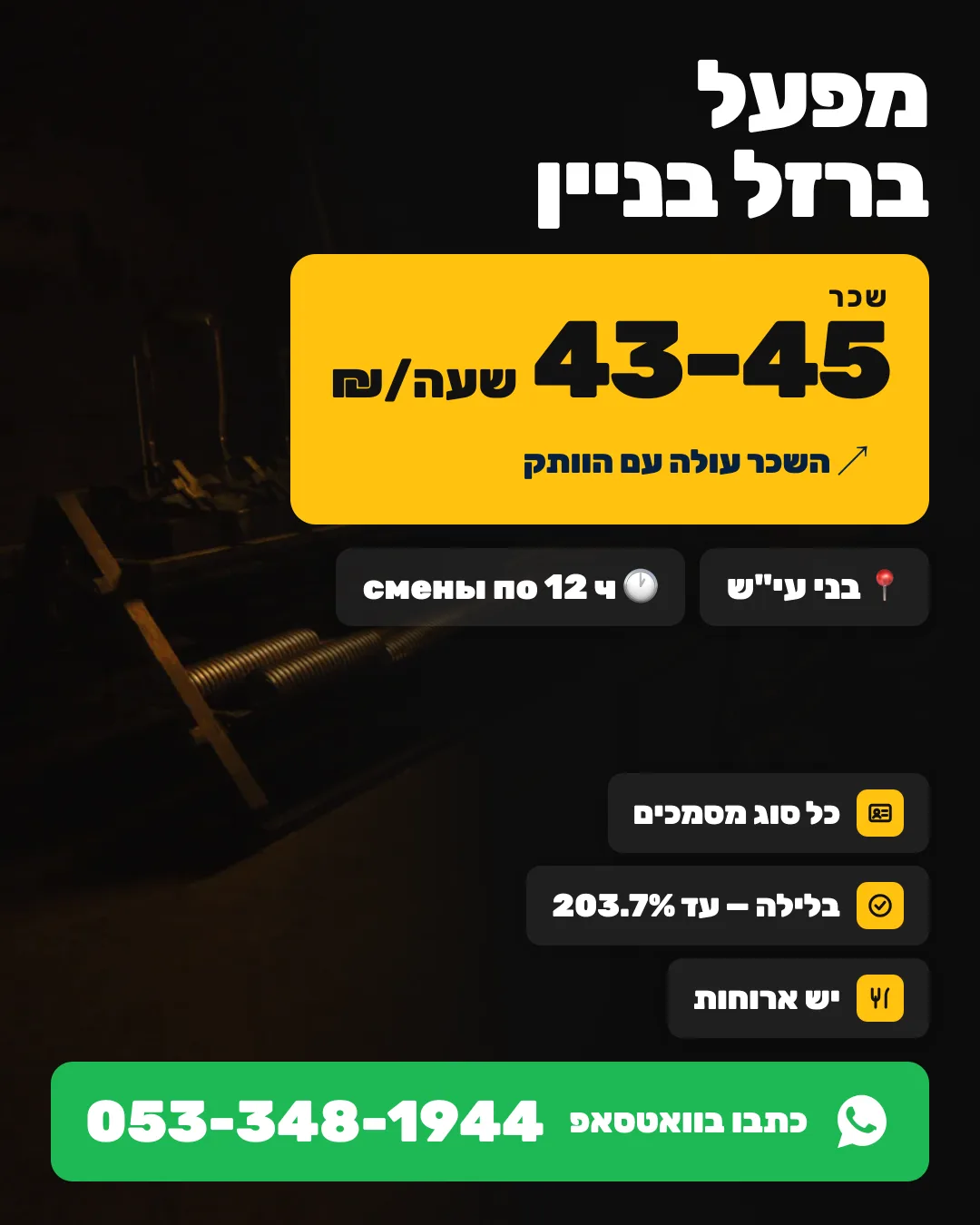 מפעל מבני מתכת — ברזל — Бней-Аиш